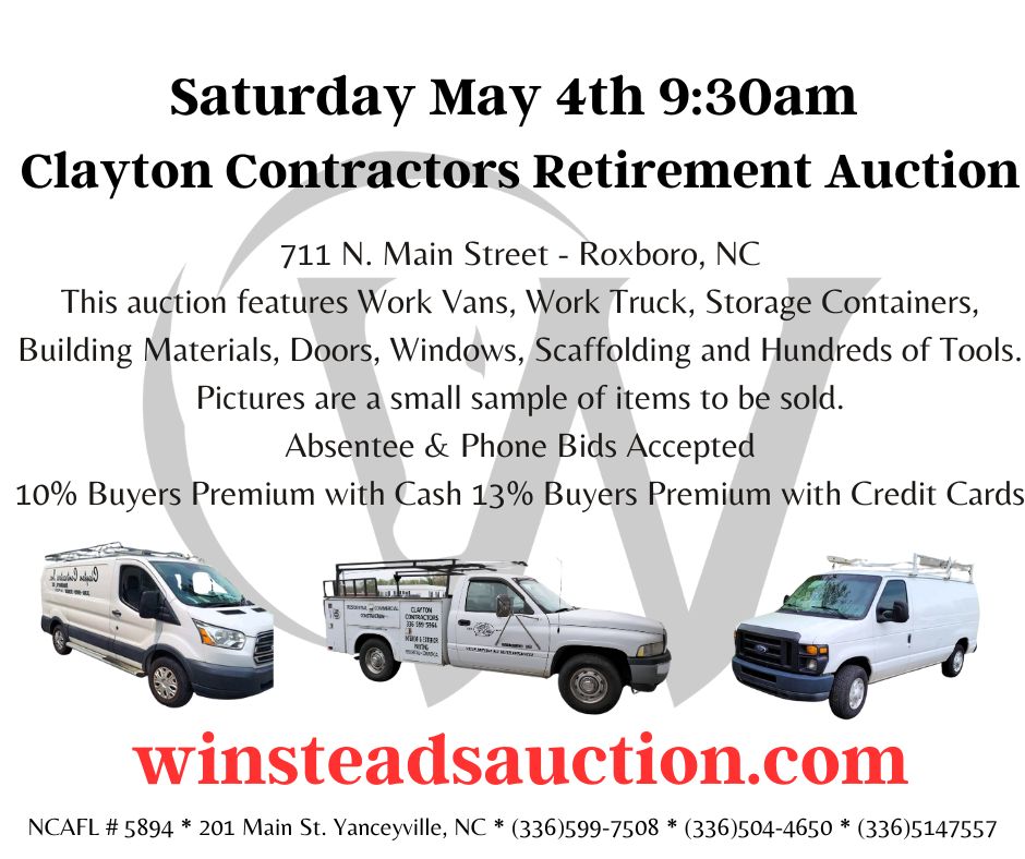 Winstead's Auction Company Current Auctions